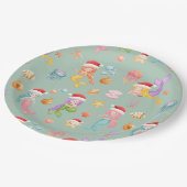 Mermaid Kerstmis Papieren Bordje (Gekanteld)