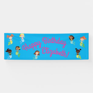 Mermaid Kids Birthday Pool Party Spandoek