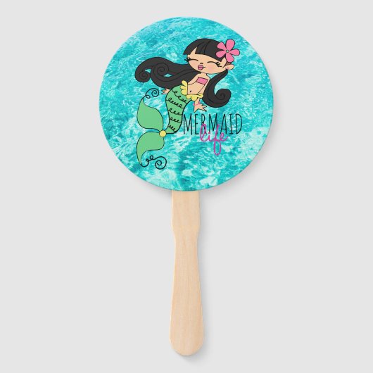 Mermaid Life BH Hand Fan Handwaaier (Achterkant)