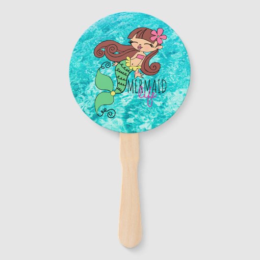 Mermaid Life Hand Fan Handwaaier (Achterkant)
