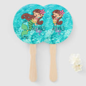 Mermaid Life Hand Fan Handwaaier (Voorkant en achterkant)