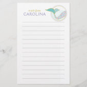 Mermaid Lined Meisjes Brief Schrijven Stationery (Voorkant)