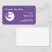 Mermaid Logo Thème Arrondi Corner Cartes de visite (Devant / Derrière)