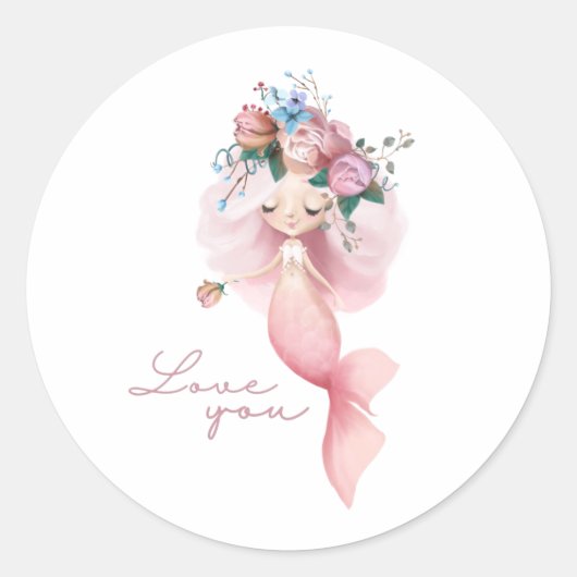 Mermaid Love You Stickers (Voorkant)