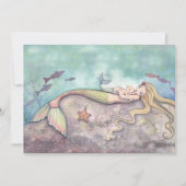 Mermaid Lullaby Baby Shower Invitations (Devant)