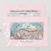Mermaid Lullaby Baby Shower Uitnodigingen (Voorkant / Achterkant)
