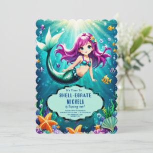 Mermaid Magie Invitations d'anniversaire - Splash