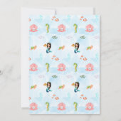 Mermaid Magique Anniversaire Fille Merci Cartes pl (Dos)