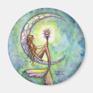 Mermaid Magnet, Mermaid Moon van Molly Harrison Magneet