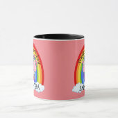 Mermaid magret Joyeux ANNIVERSAIRE Mug rose (Centre)