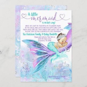 Mermaid Mail Baby shower Kaart