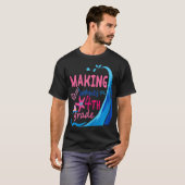 Mermaid Making Waves in 4th Grade Cute Back to Sch T-shirt (Voorkant volledig)