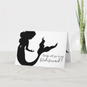 Mermaid Mariage Serez-Vous Ma Carte Bridesmaid (Devant)