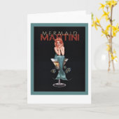 Mermaid Martini Kaart (Gele Bloem)