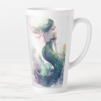 Mermaid (matches w/ Illustrated Mermaid Journal) Latte Mok