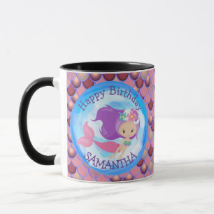 Mermaid maudite Joyeux anniversaire pURPLE Mug