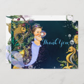 Mermaid Merci Cartes (Devant / Derrière)