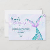 Mermaid Merci pour son écrasement par Anniversaire (Devant)