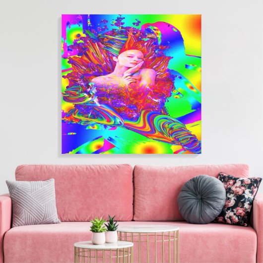 Mermaid metamorphosis canvas afdruk (Insitu (Woonkamer))