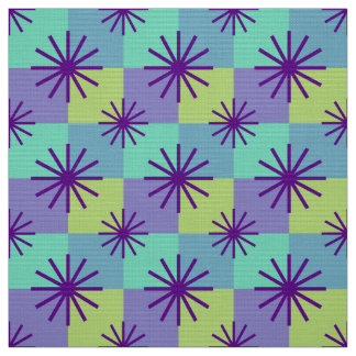 MERMAID - Mid Century Mod op Retro Checkerboard Stof