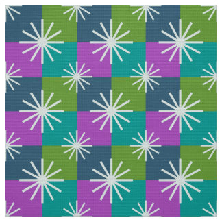 MERMAID - Mid Century Modern op Retro Checkerboard Stof