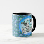 Mermaid mignon Mug BLUE (Devant droit)