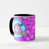 Mermaid Mignonne Mug pourpre (Devant gauche)