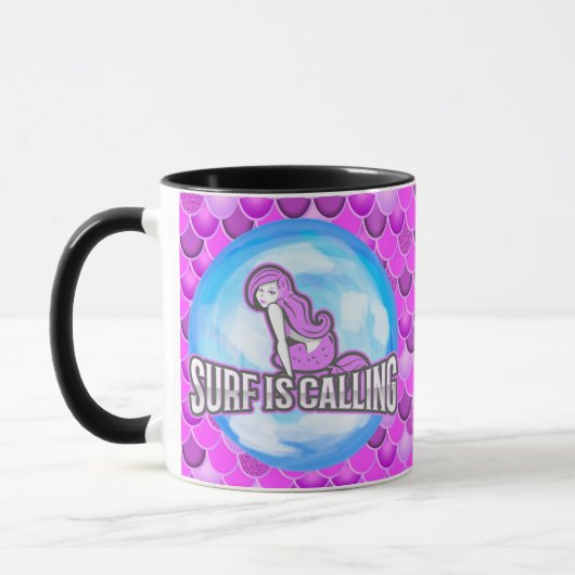 Mermaid Mignonne Mug pourpre (Gauche)