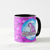 Mermaid Mignonne Mug pourpre (Devant droit)