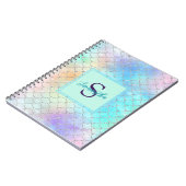Mermaid Modern Name Initiaal Notitieboek (Linkerzijde)