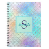 Mermaid Modern Name Initiaal Notitieboek (Voorkant)