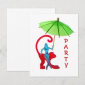 Mermaid Monkey Party nodigt uit Kaart (Voorkant / Achterkant)