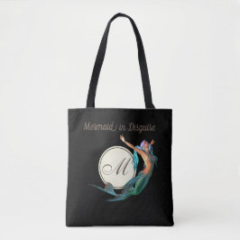 Mermaid Monogram Elegant Black Draagtas