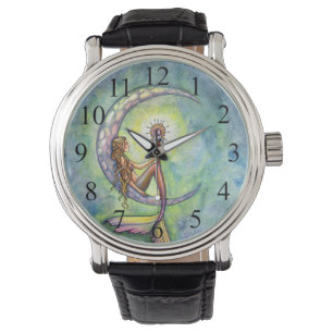 Mermaid Moon Fantasy Art Horloge