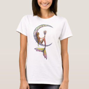 Mermaid Moon Fantasy Art Top Met Lage Hals