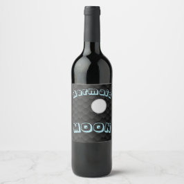 Mermaid Moon Fles Label Wijn Etiket
