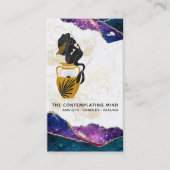 *~* Mermaid Moon Mystic Galaxy Agate Visitekaartje (Voorkant)