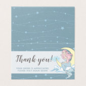 Mermaid Moon & Stars Mystical Bath Carte de remerc (Outside Unfolded)