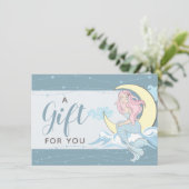 Mermaid Moon Stars Mystical Gift Certificate Kaart (Staand voorkant)
