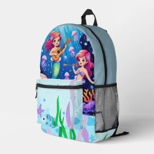 Mermaid Music Party – Schattigee Kinder onderwater Bedrukte Rugzak