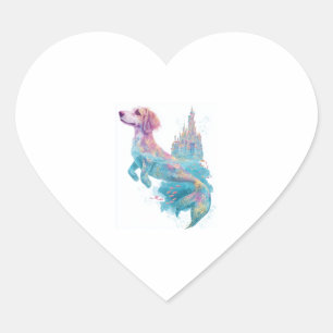 Mermaid Mutt - Onderwater Fantasy Dog Hart Sticker