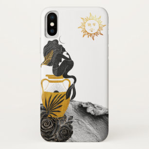*~* Mermaid Mystic Sun Gold Luna iPhone X Hoesje