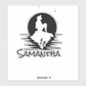 Mermaid Name Black silhouette Sticker (Vel)