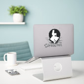 Mermaid Name Black silhouette Sticker (Laptop op bureau)