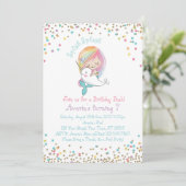 Mermaid Narwhal Pool Party Anniversaire Invitation (Debout devant)