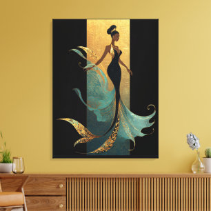 MERMAID NOIR SERIE #1 CANVAS AFDRUK