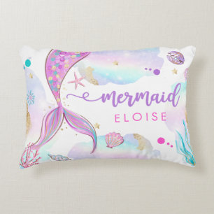 Mermaid Nursery Baby shower Gift Personalized Accent Kussen
