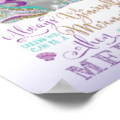 Mermaid Nursery Decor under the Zee Wall Art Poster (Hoek)