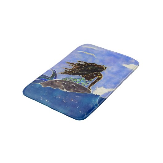 Mermaid & Ocean Bath Mat (Gekanteld)