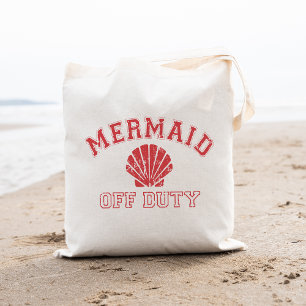 Mermaid Off Duty Distress  Tote Bag
